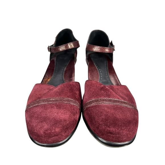 Dansko Women’s Roxy Maroon Suede Mary Janes Size 39 US 8.5/9 - Picture 7 of 12